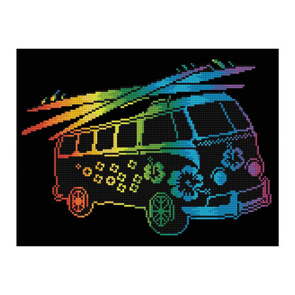 Diamond Painting Flower Power Bus