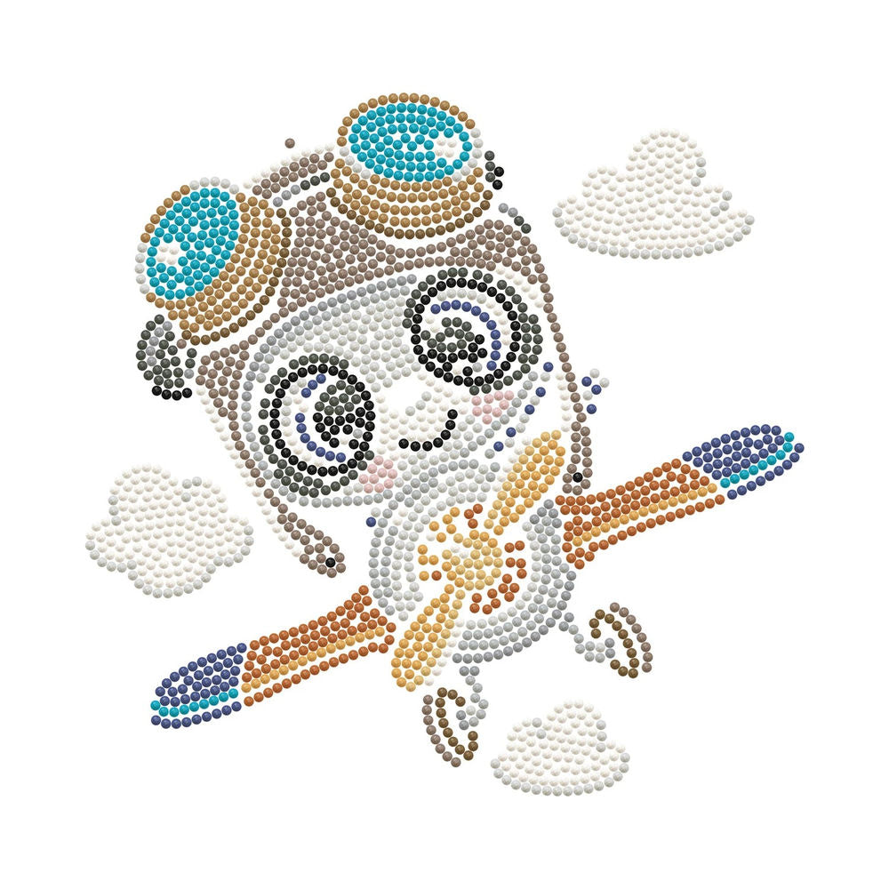 Diamond Painting Panda Flugzeug