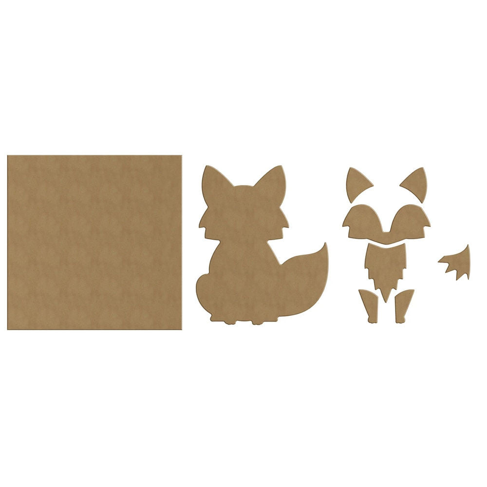 3D-Holzbild zum Bemalen Fuchs