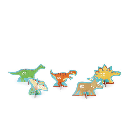 Jeu de fléchettes à gratter sarbacane dinosaure