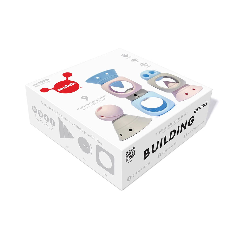 Moluk Building Genius educational/construction game set pastel
