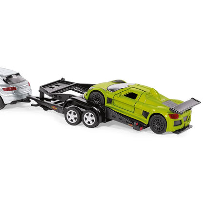 Voiture Siku avec remorque de transport