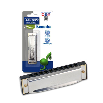 Harmonica Bontempi avec métal 10 tons, 10 cm