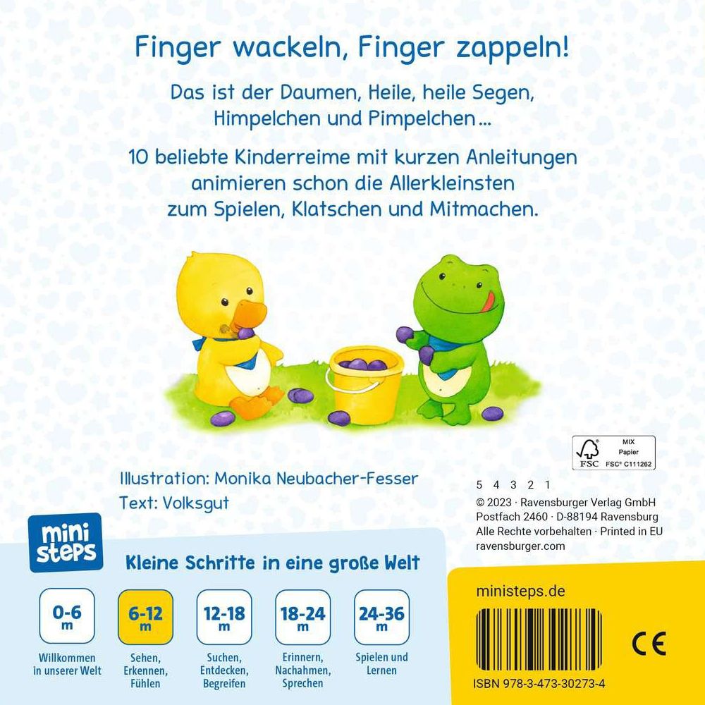 Ministeps Ravensburger : jeux de doigts pour les tout-petits