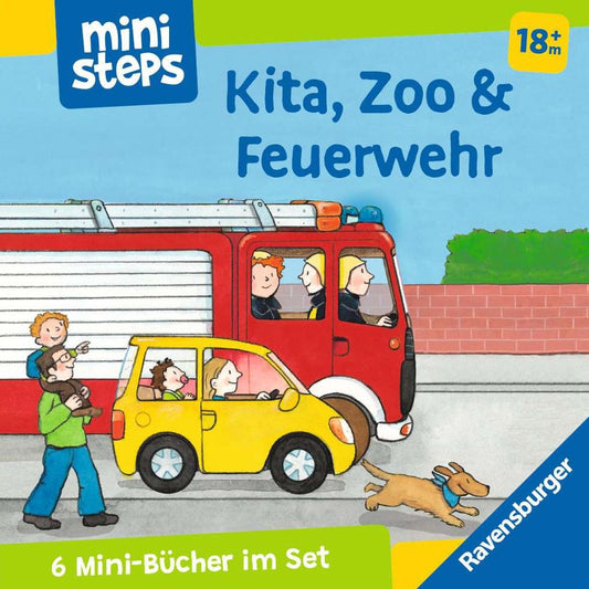 Ravensburger ministeps: Mein erster Bücher-Würfel: Kita, Zoo und Feuerwehr (Bücher-Set)