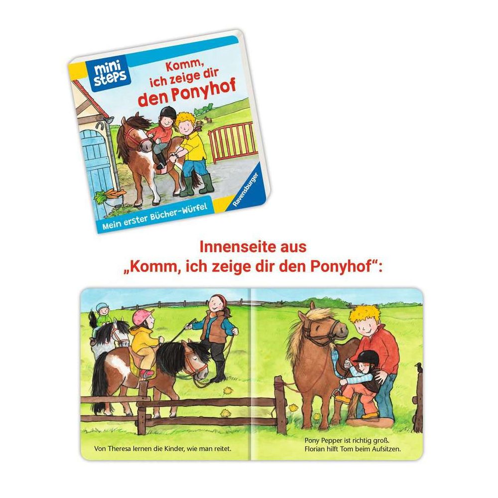 Minipas Ravensburger : Mon premier cube de livre : garderie, zoo et pompiers (coffret de livres)