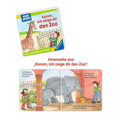 Minipas Ravensburger : Mon premier cube de livre : garderie, zoo et pompiers (coffret de livres)