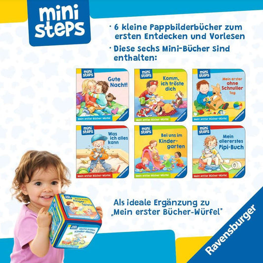 Ravensburger ministeps: Mein erster Bücher-Würfel: Töpfchen, Schnuller, Gute Nacht (Bücher-Set)