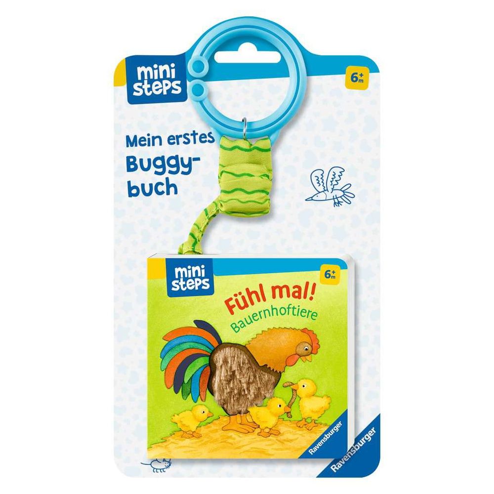 Minipas Ravensburger : Mon premier livre buggy : Ressentez-le ! Animaux de la ferme