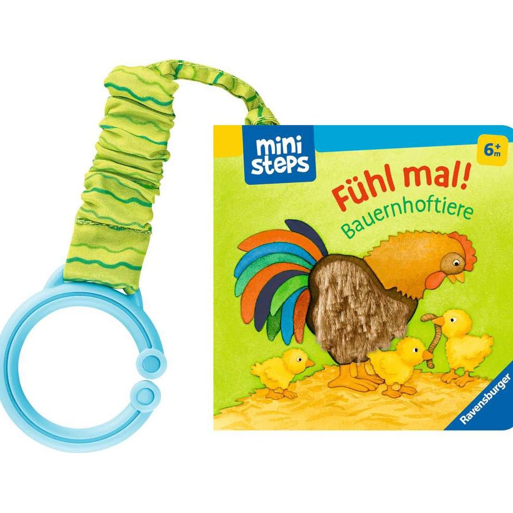 Minipas Ravensburger : Mon premier livre buggy : Ressentez-le ! Animaux de la ferme