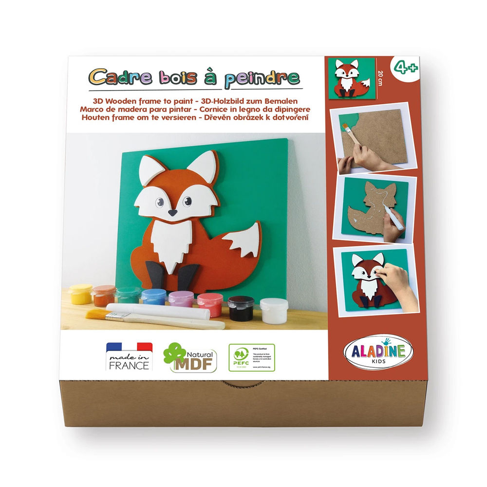 3D-Holzbild zum Bemalen Fuchs