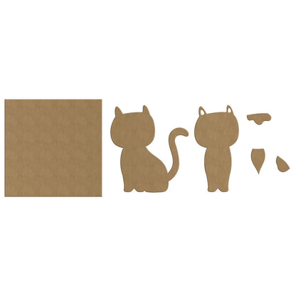 3D-Holzbild zum Bemalen Katze