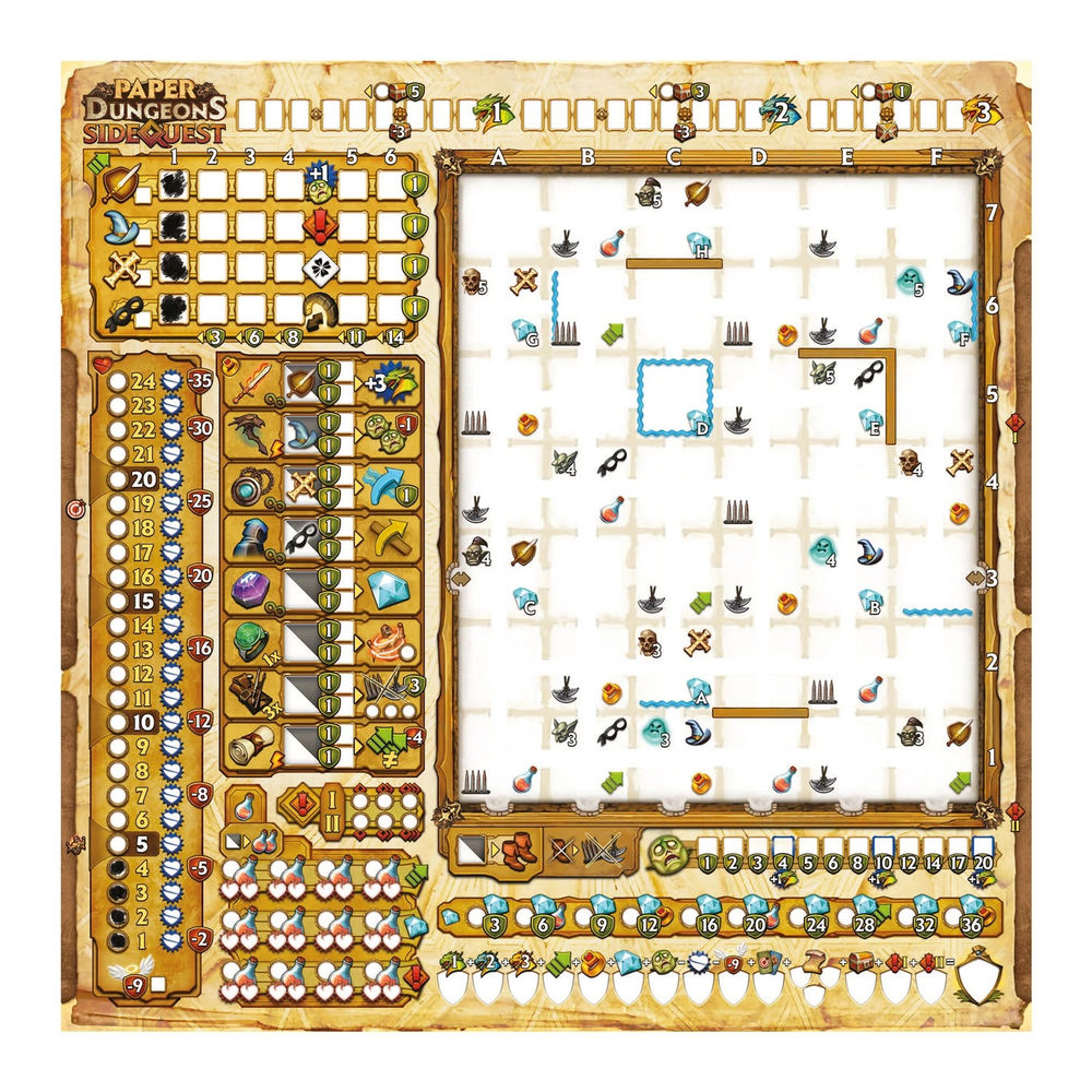 Super Meeple Paper Dungeons - Extension Side Quests