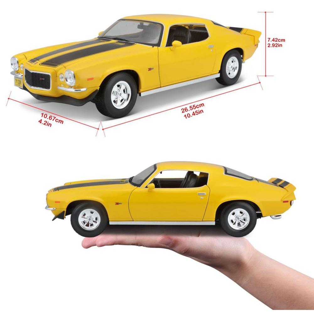 Maisto Chevrolet Camaro 1971 jaune 1/18