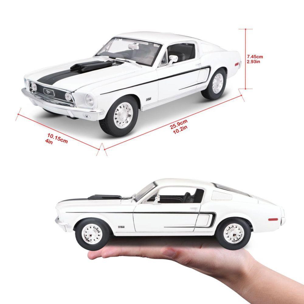 Maisto Ford Mustang GT Cobra 1968 blanche 1/18