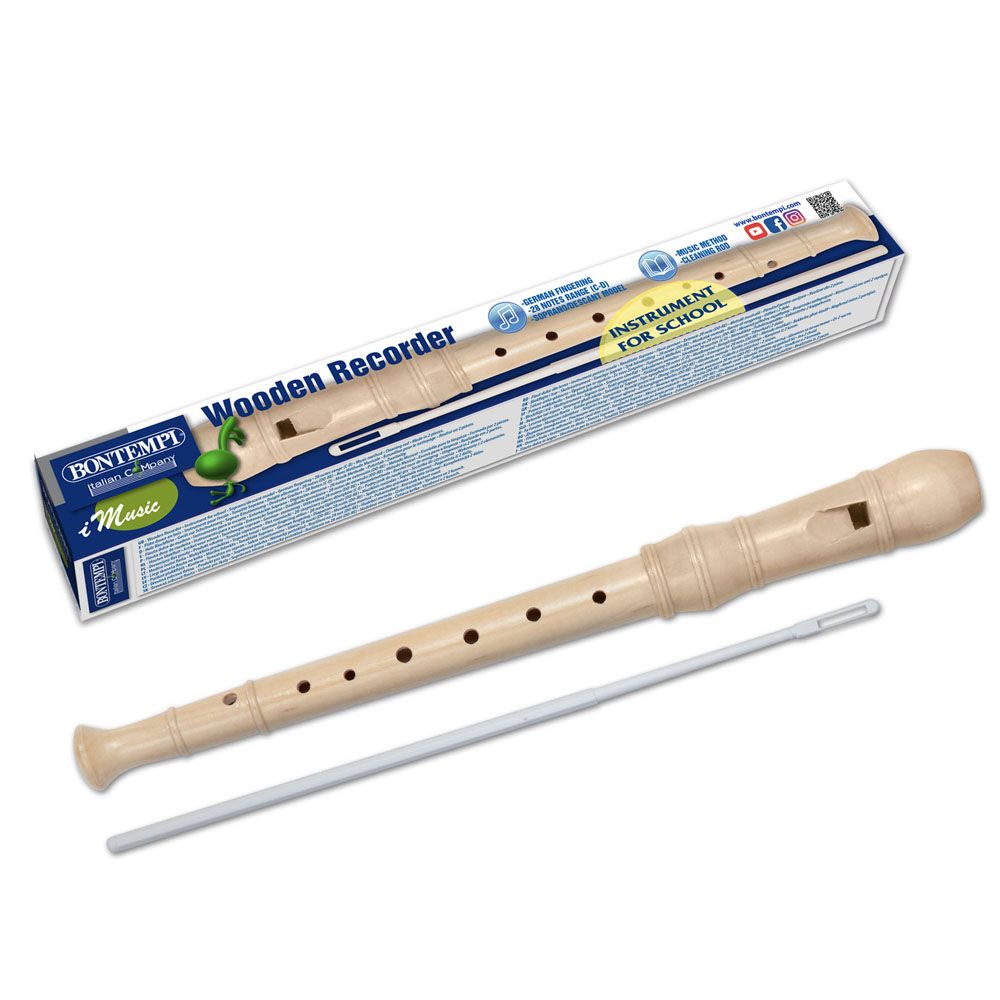 Bontempi wooden recorder with soprano tuning