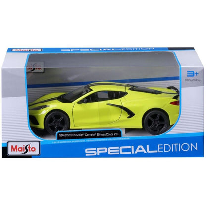 Maisto Chevrolet Corvette Stingray Coupé 2020, jaune, 1:24