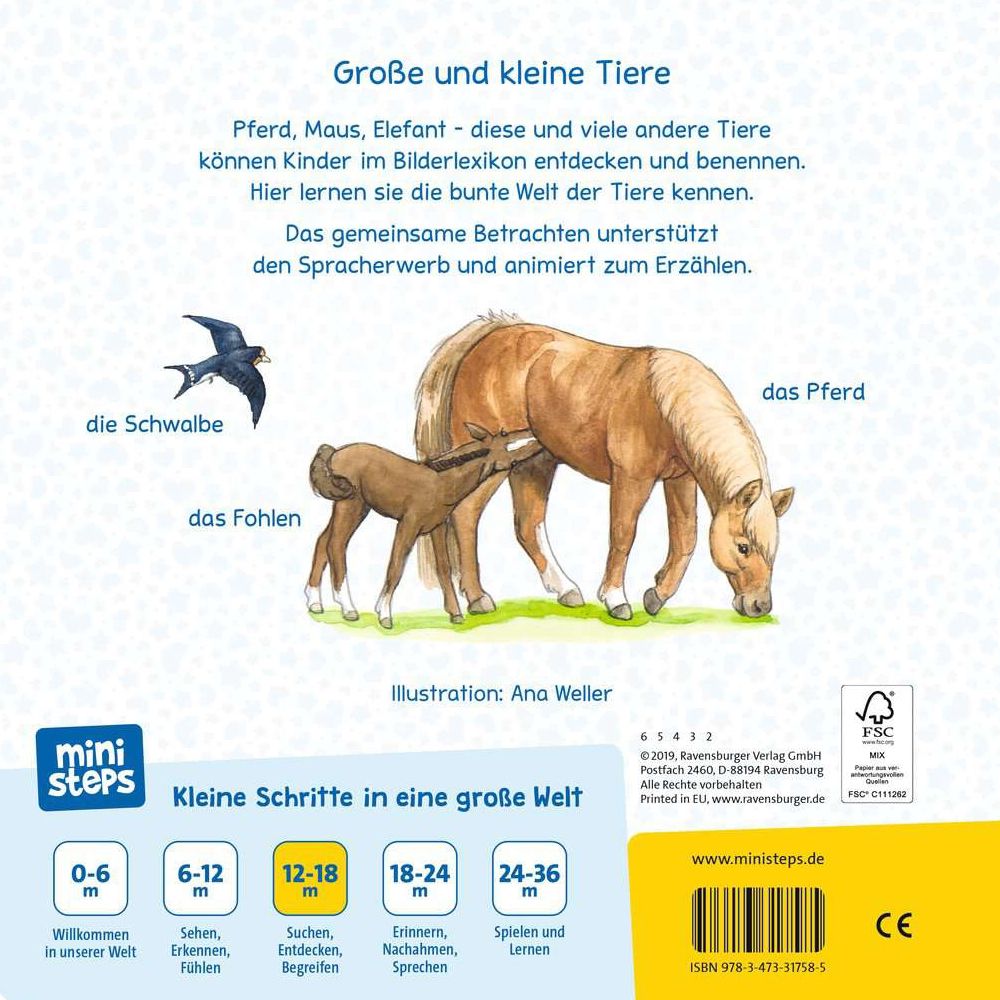 Minipas Ravensburger : Ma toute première encyclopédie animale