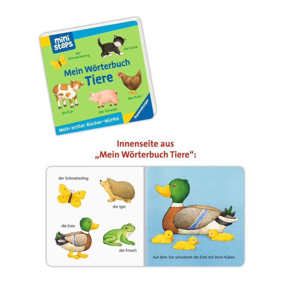 Minipas Ravensburger : Mon premier livre cube : Mes premiers mots (coffret de livres)