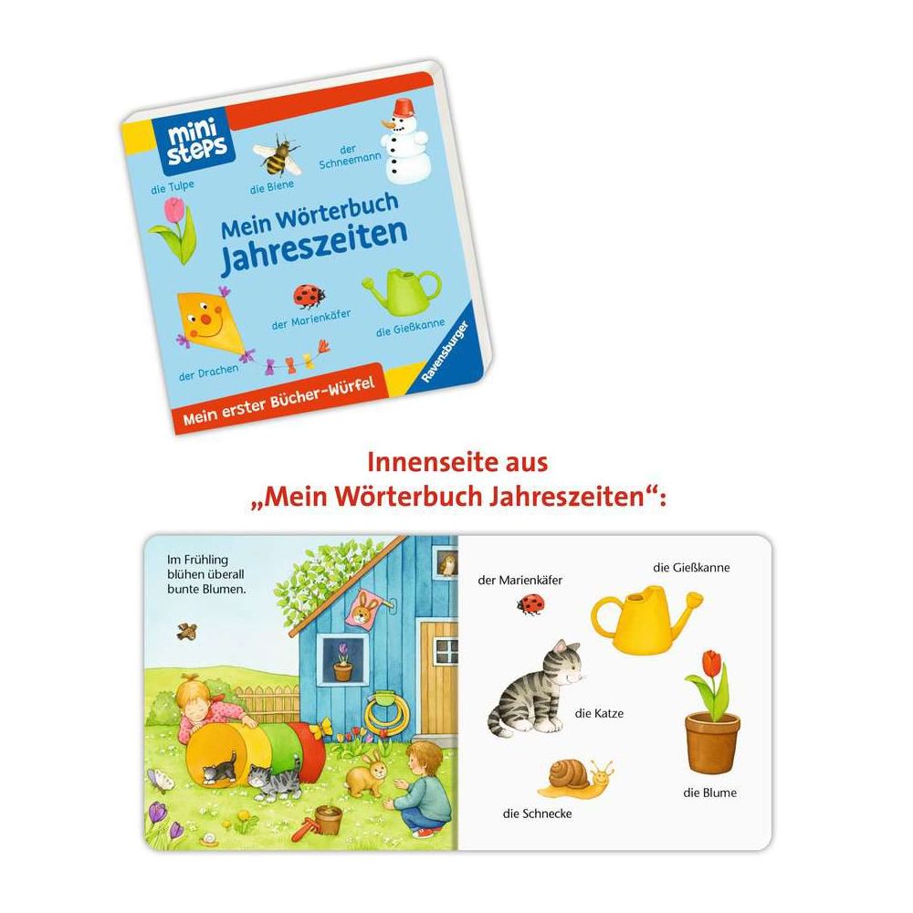 Minipas Ravensburger : Mon premier livre cube : Mes premiers mots (coffret de livres)