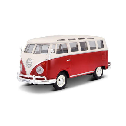 Maisto Volkswagen Bulli T1 Van Samba Rouge/Blanc 1/24