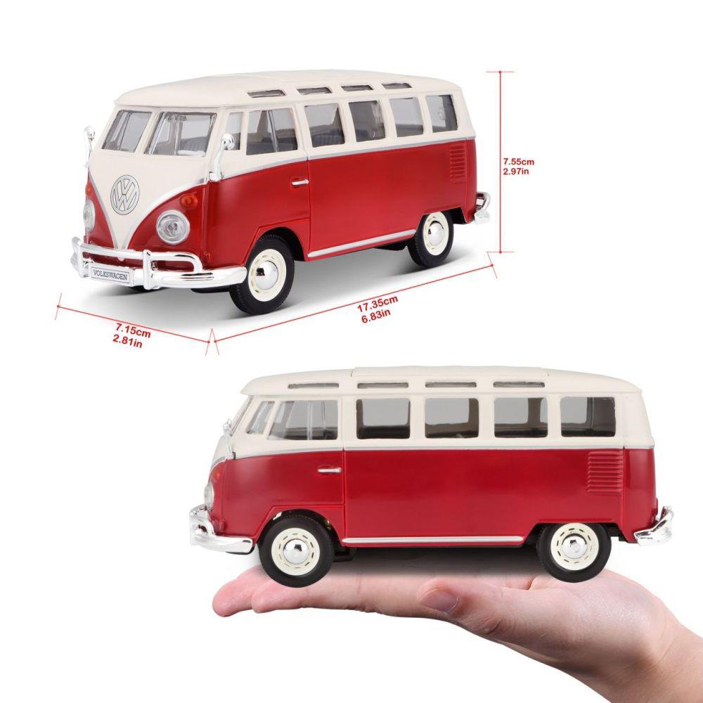 Maisto Volkswagen Bulli T1 Van Samba Rouge/Blanc 1/24