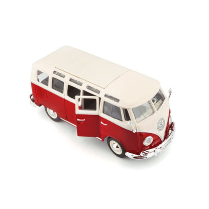 Maisto Volkswagen Bulli T1 Van Samba Rouge/Blanc 1/24