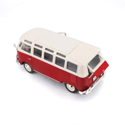 Maisto Volkswagen Bulli T1 Van Samba Rouge/Blanc 1/24