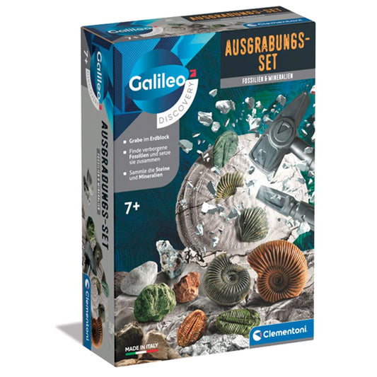 Ausgrabungsset Fossilien & Mineralien