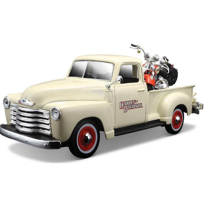 Maisto Chey Pickup 1950 + Harley Davidson Heritage, 1:24