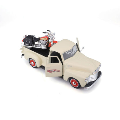 Maisto Chey Pickup 1950 + Harley Davidson Heritage, 1:24