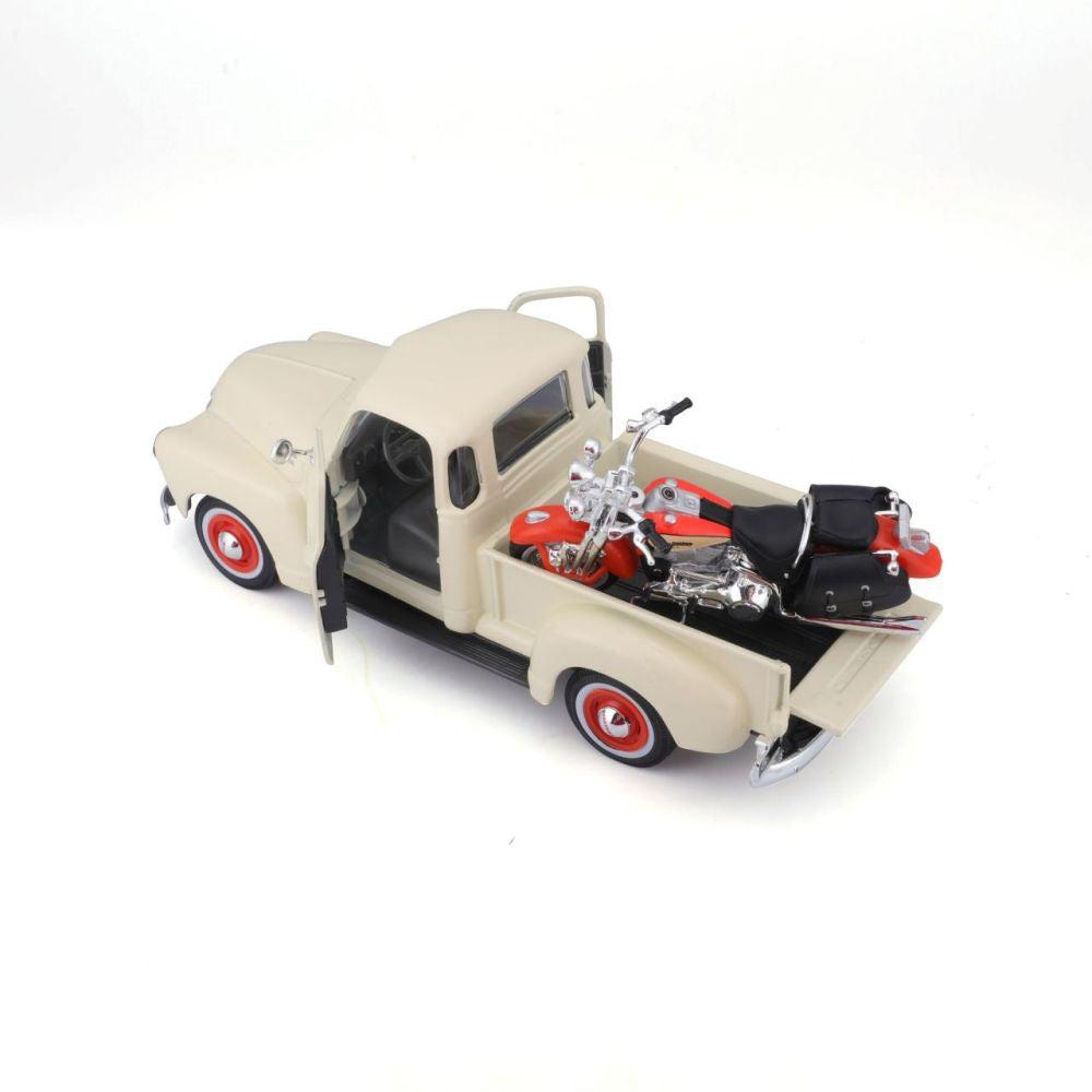 Maisto Chey Pickup 1950 + Harley Davidson Heritage, 1:24