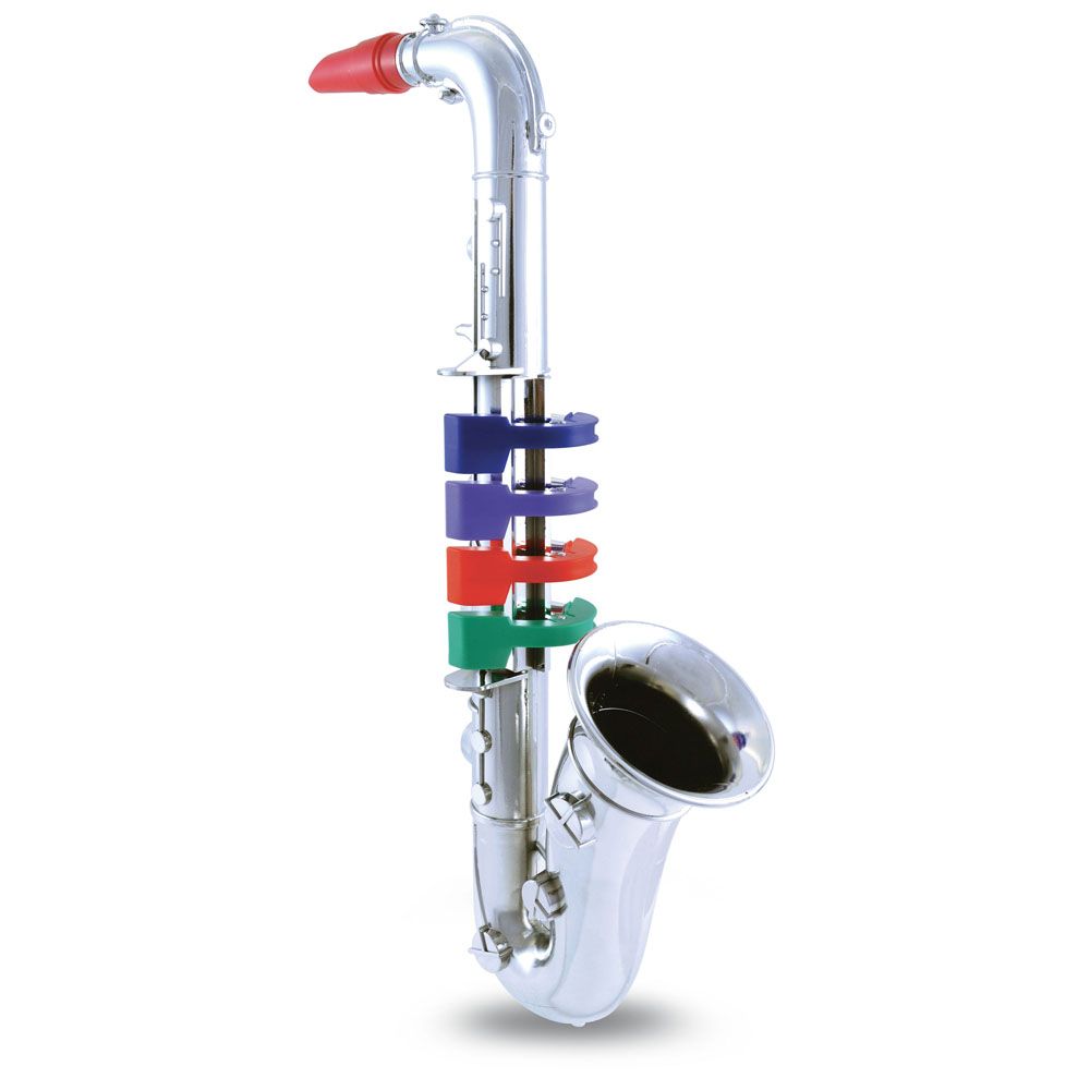 Saxophone Bontempi avec 4 touches colorées, 36 cm
