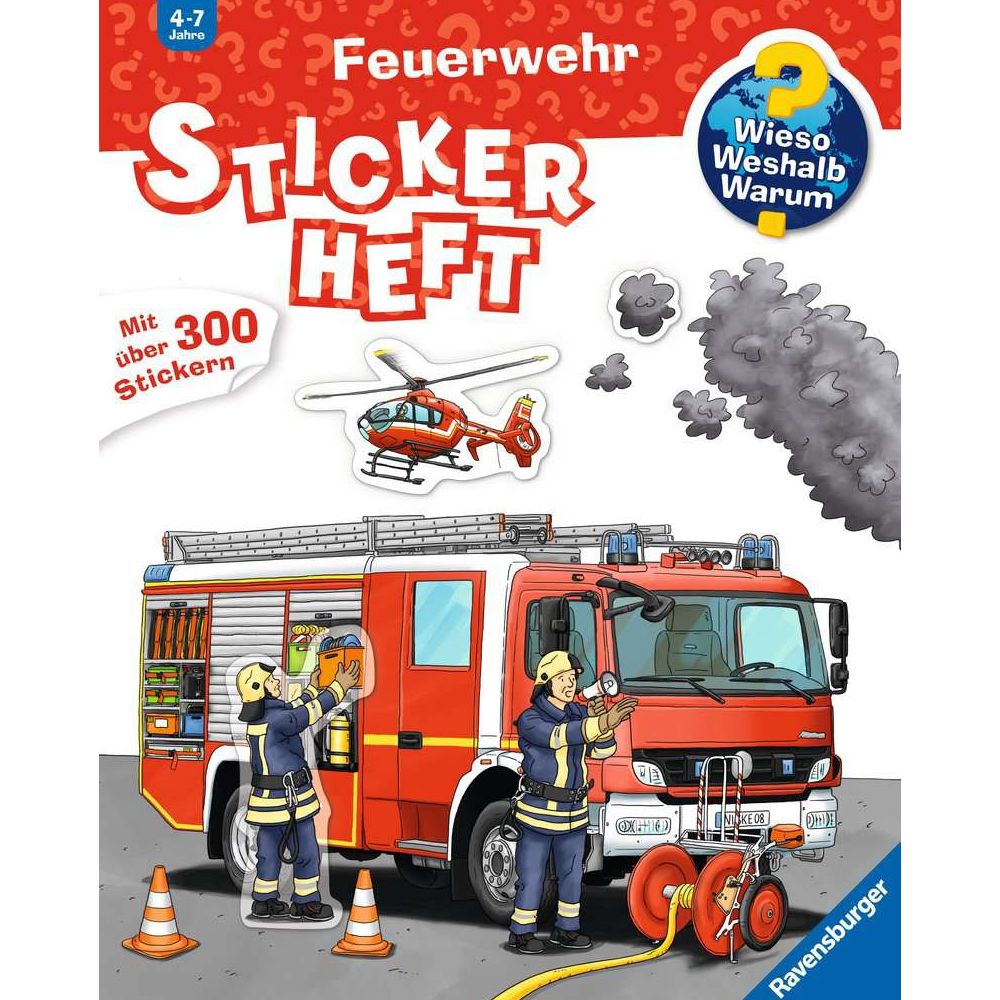 Ravensburger Pourquoi ? Pour quelle raison? Pourquoi? Livre d'autocollants : pompiers