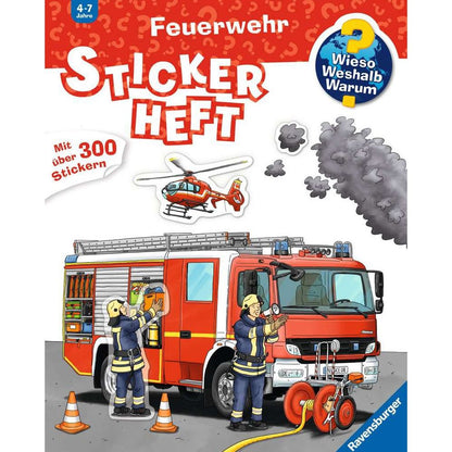 Ravensburger Pourquoi ? Pour quelle raison? Pourquoi? Livre d'autocollants : pompiers