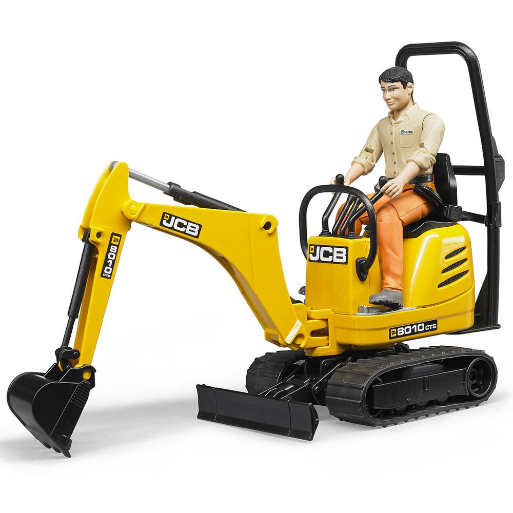 Bruder JCB micro excavator 8010 CTS with figure