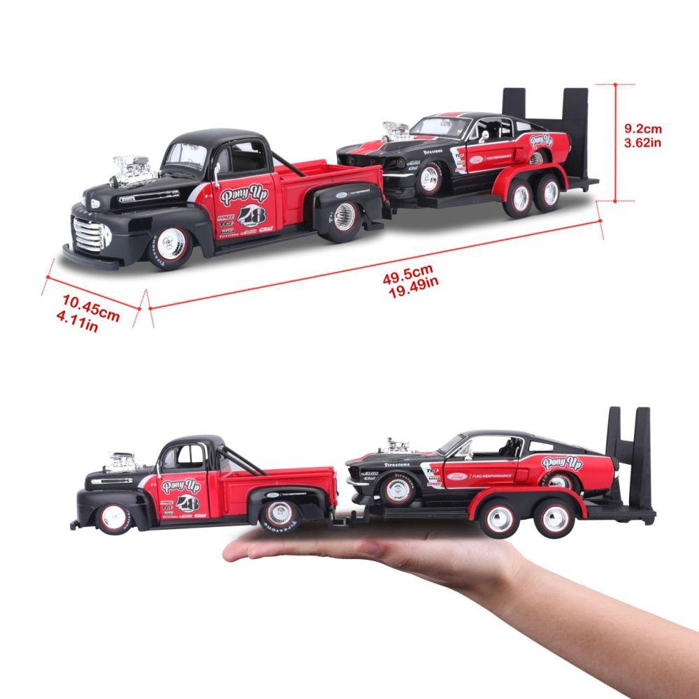 Maisto Ford F1 Pickup 1948 & Ford Mustand GT 1967, 1:24