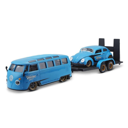 Maisto Volkswagen T1 Van Samba &amp; Volkswagen Coccinelle 1:24