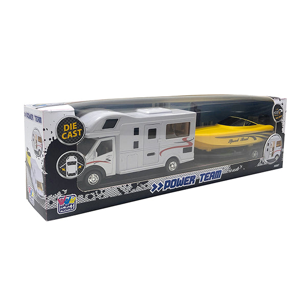 Camping-car Happy People + bateau avec retraite