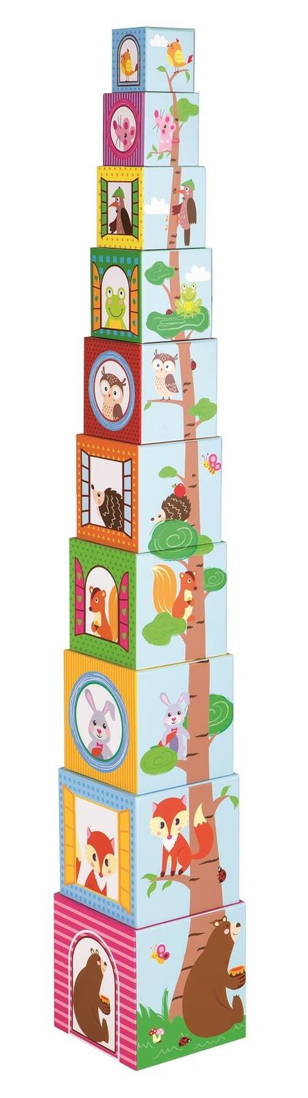 Spielba stacking tower made of sturdy cardboard