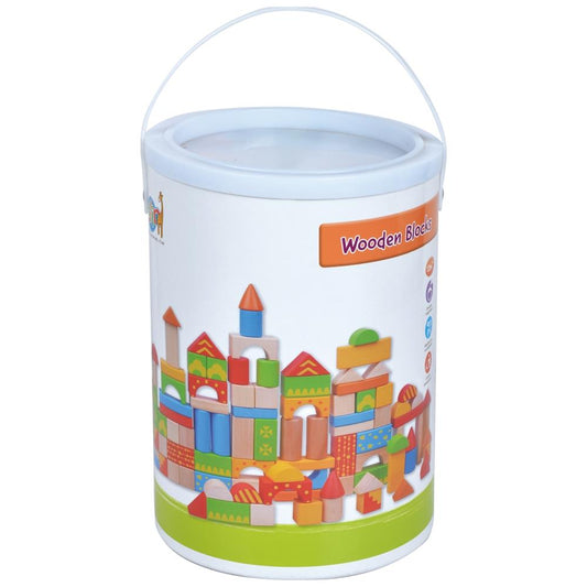 Spielba wooden building blocks, 100 pieces