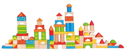 Spielba wooden building blocks, 100 pieces