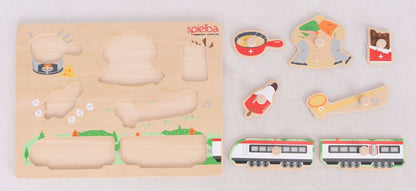 Puzzle Schweiz 7-teilig mit Griffli