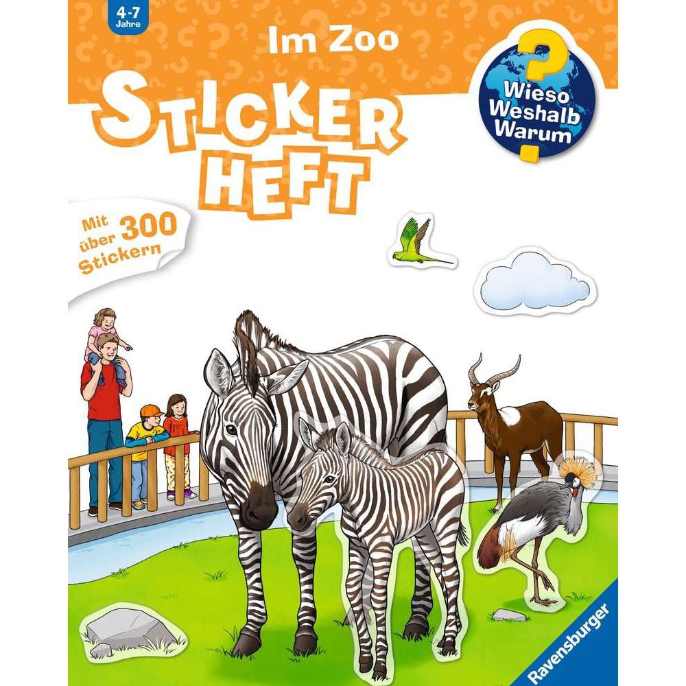 Ravensburger Pourquoi ? Pour quelle raison? Pourquoi? Livre d'autocollants : Au zoo