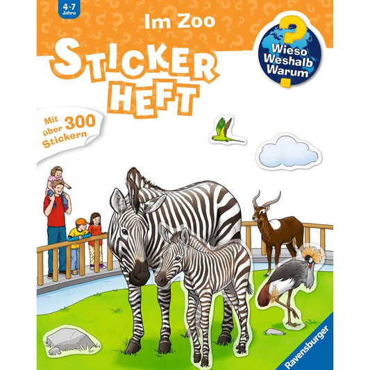 Ravensburger Pourquoi ? Pour quelle raison? Pourquoi? Livre d'autocollants : Au zoo
