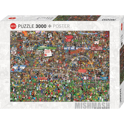 Heye Puzzle Coupe du Monde Xtra Puzzle Histoire du Football, 3000 pièces