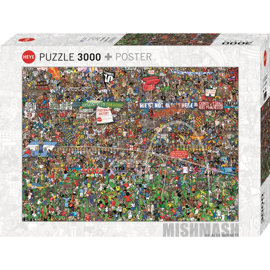 Heye Puzzle Coupe du Monde Xtra Puzzle Histoire du Football, 3000 pièces