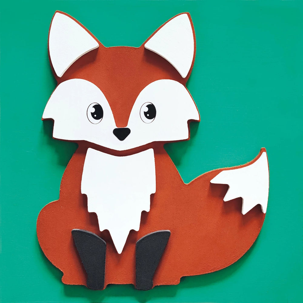 3D-Holzbild zum Bemalen Fuchs