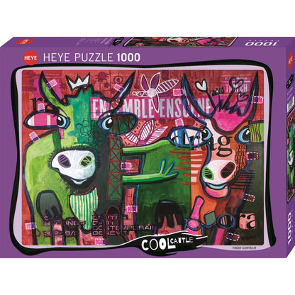 Heye Puzzle Striped Cows Standard 1000 pieces