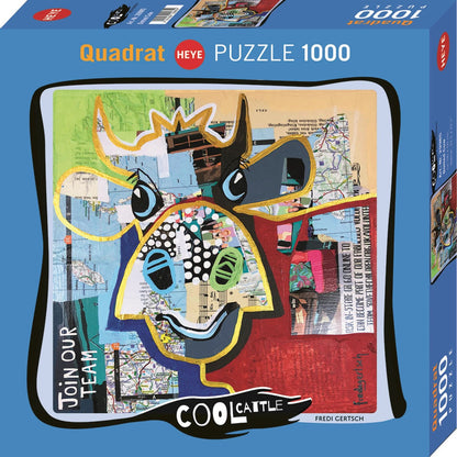 Heye Puzzle Carré Vache Pointillé 1000 pièces